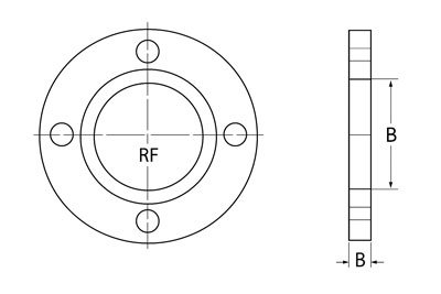 Dimensions of ANSI/ASME B16.5 Plate Flanges