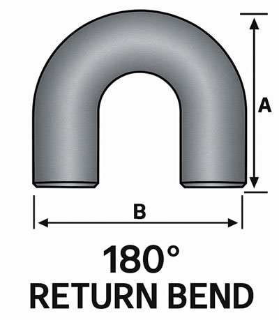 Dimensions of ASME B16.9 180 Degree Return Bend Pipe Fittings